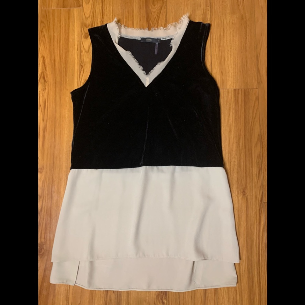 THML Mixed Media Sleeveless Blouse